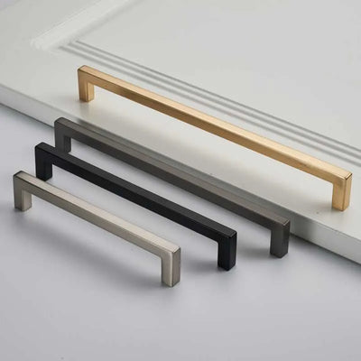 Ravinte 10 Pack Brushed Brass Cabinet Pulls Handles Square Kitchen Hardware for Drawer Dresser