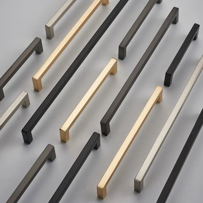 Ravinte 10 Pack Brushed Brass Cabinet Pulls Handles Square Kitchen Hardware for Drawer Dresser