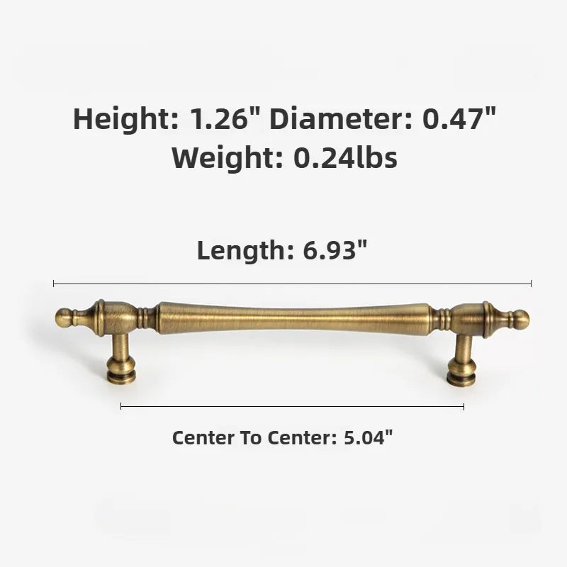 Ravinte Mission Style Brass Cabinet Door Handle