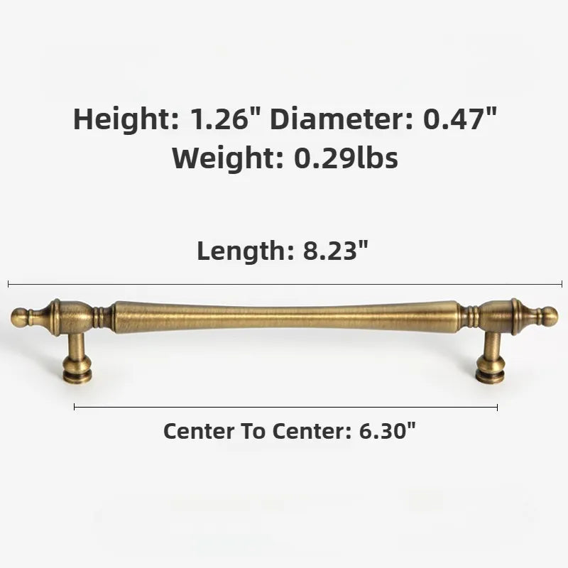 Ravinte Mission Style Brass Cabinet Door Handle