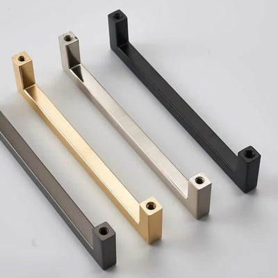 Ravinte 10 Pack Brushed Brass Cabinet Pulls Handles Square Kitchen Hardware for Drawer Dresser