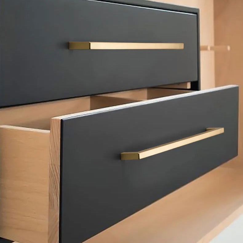Ravinte 10 Pack Brushed Brass Cabinet Pulls Handles Square Kitchen Hardware for Drawer Dresser