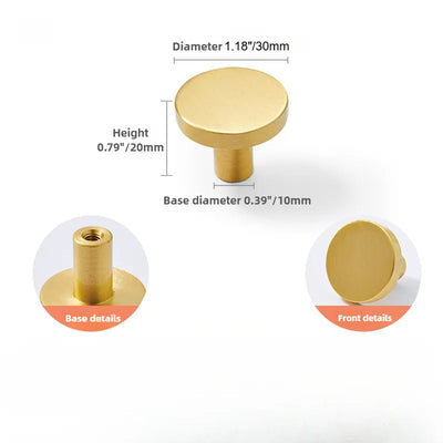 Ravinte Brass Cabinet Drawer Handles Knob | Modern Luxury Style