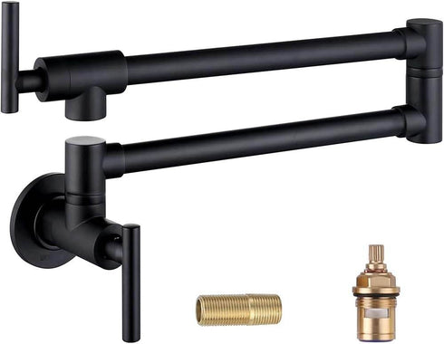 Ravinte Black Kitchen Sink Faucet with Pull Down Sprayer | Stainless Steel |Single Handle Pull Out Spring Sink Faucets
