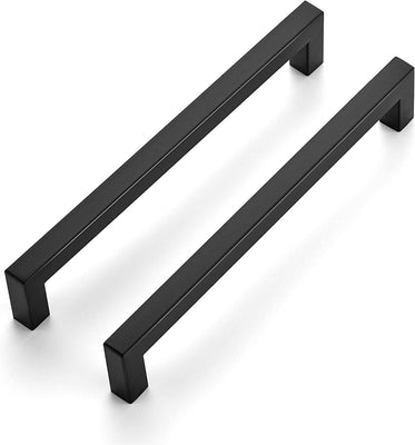 Ravinte 8-4/5 inch/224mm Square Matte Black Cabinet Handles for Kitchen Drawers
