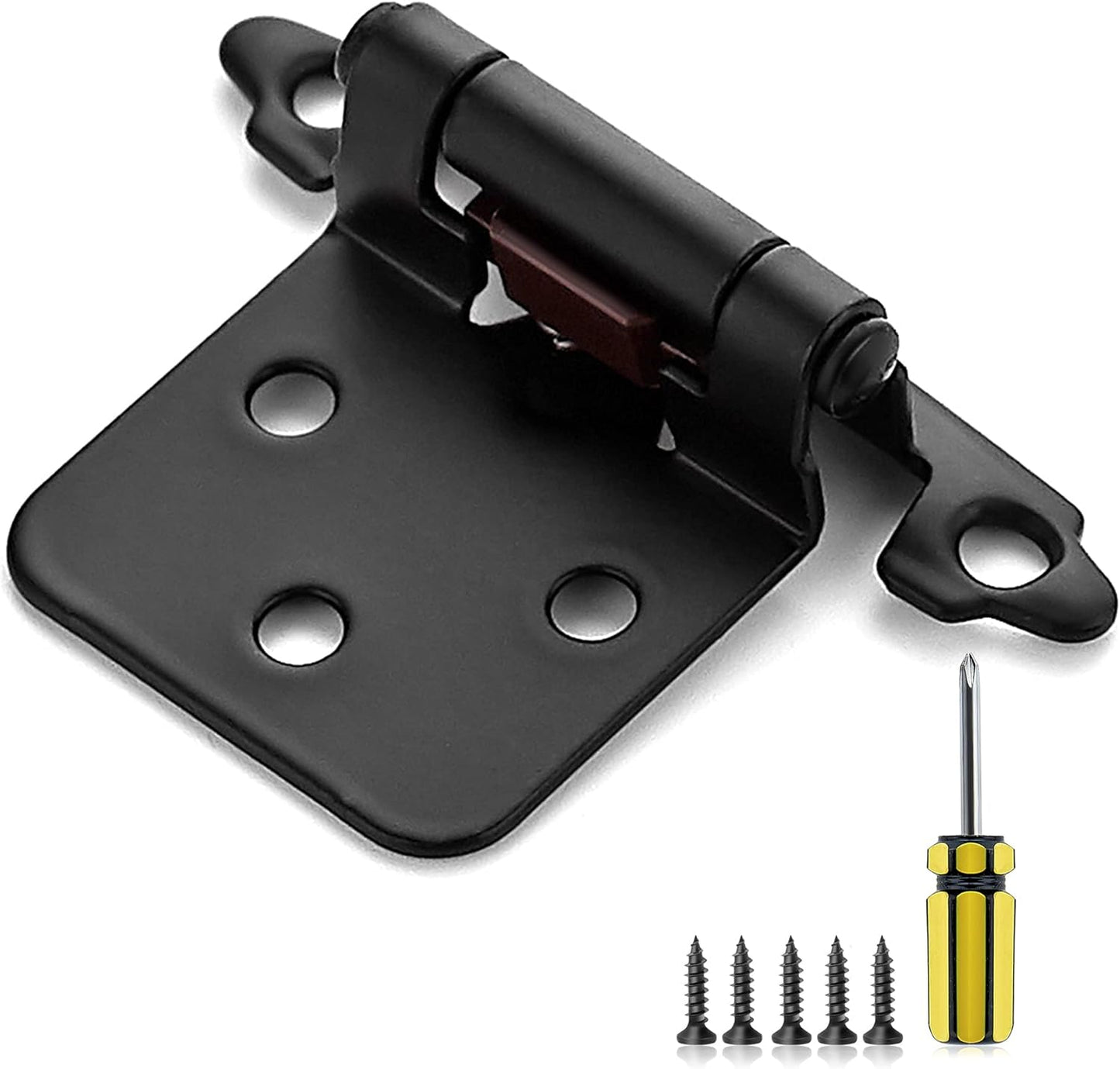 Ravinte Cabinet Door Hinges Kitchen Black Semi-Concealed Hardware