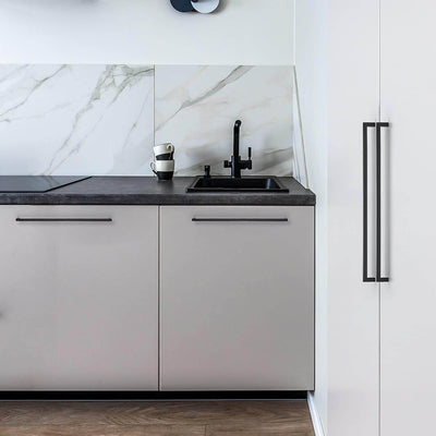 Ravinte 8-4/5 inch/224mm Square Matte Black Cabinet Handles for Kitchen Drawers