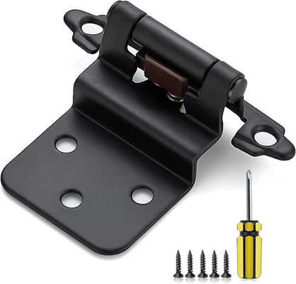 Ravinte Cabinet Door Hinges Kitchen Black Semi-Concealed Hardware