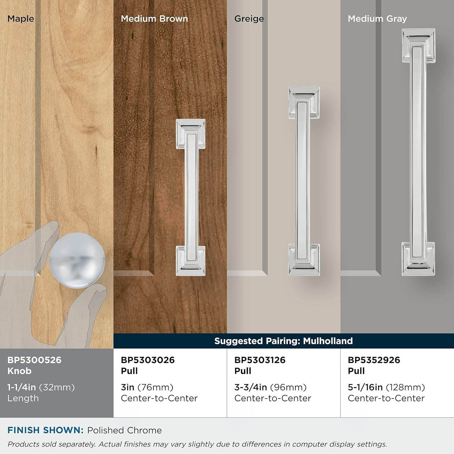 Ravinte | Cabinet Knob | Polished Chrome | 1-1/4 inch 32 mm| Drawer Knob | Cabinet Hardware