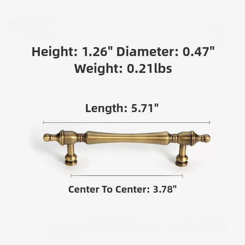 Ravinte Mission Style Brass Cabinet Door Handle