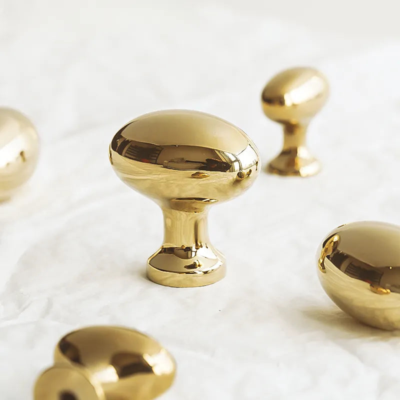 Ravinte Luxury Solid Brass Oval Wardrobe Drawer Cabinet Knobs