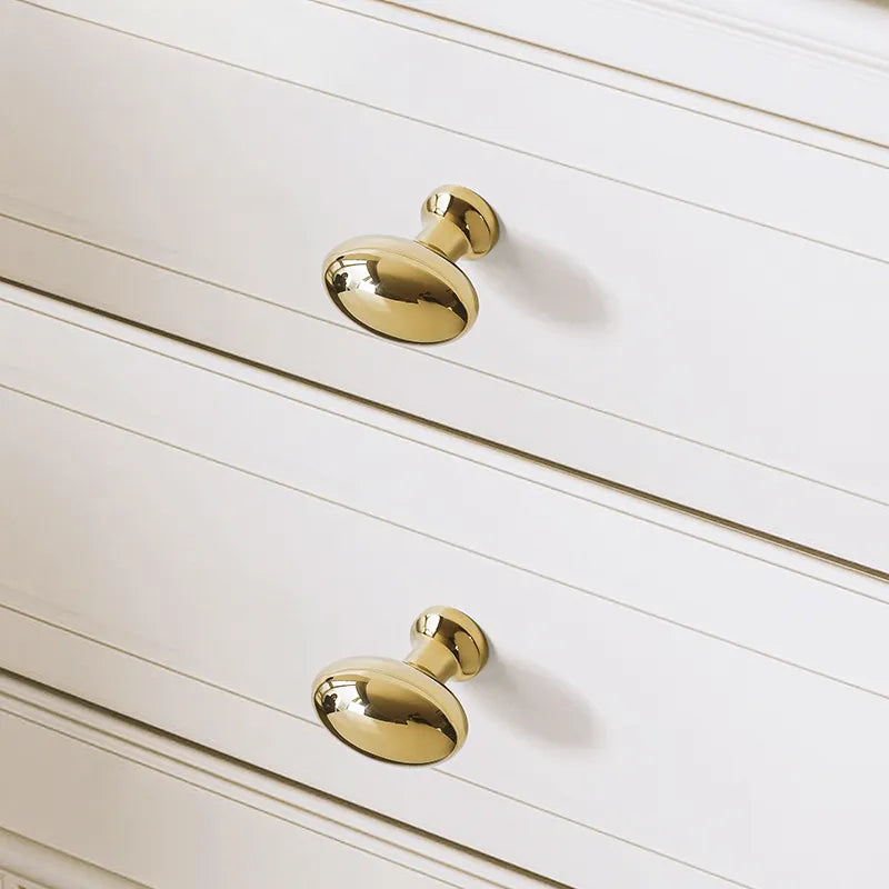 Ravinte Luxury Solid Brass Oval Wardrobe Drawer Cabinet Knobs