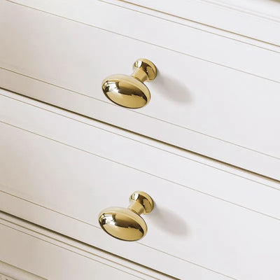 Ravinte Luxury Solid Brass Oval Wardrobe Drawer Cabinet Knobs