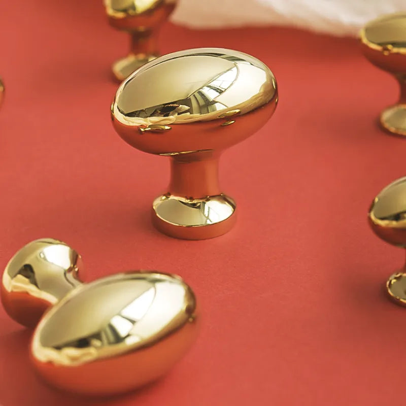 Ravinte Luxury Solid Brass Oval Wardrobe Drawer Cabinet Knobs
