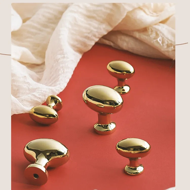 Ravinte Luxury Solid Brass Oval Wardrobe Drawer Cabinet Knobs