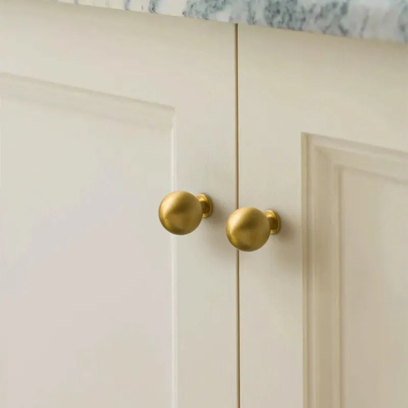 Rustic Round Brass Cabinet Knobs | Dresser Knobs| Drawer Knobs