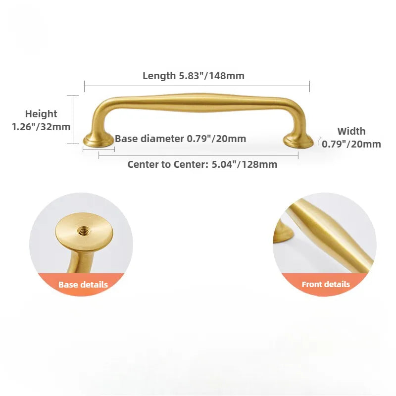 Ravinte Modern Luxury Brass Cabinet Handle
