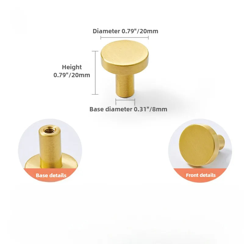 Ravinte Brass Cabinet Drawer Handles Knob | Modern Luxury Style