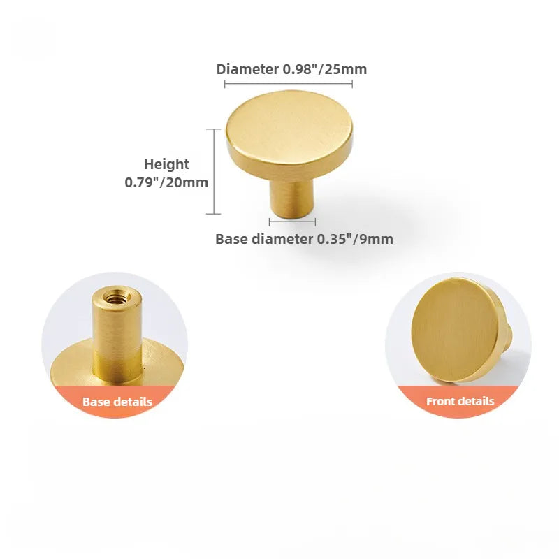 Ravinte Brass Cabinet Drawer Handles Knob | Modern Luxury Style