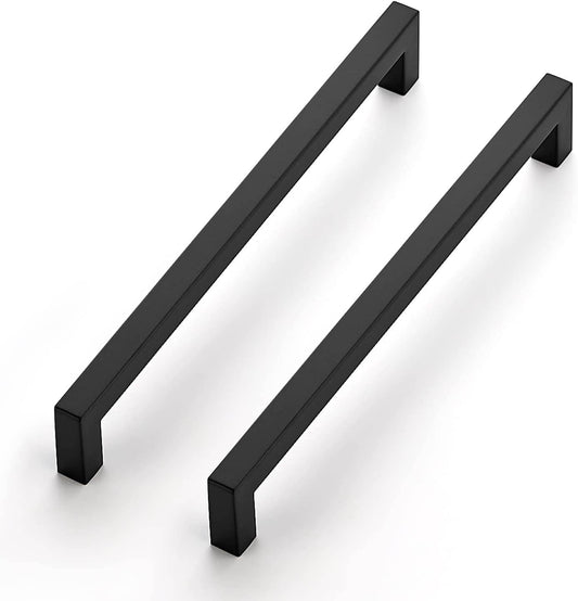 Ravinte 8-4/5 inch/224mm Square Matte Black Cabinet Handles for Kitchen Drawers