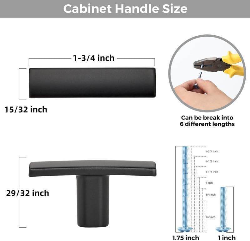 RAVINTE Gold T Bar Cabinet Knobs Kitchen Pulls for Drawer Dresser Hardware