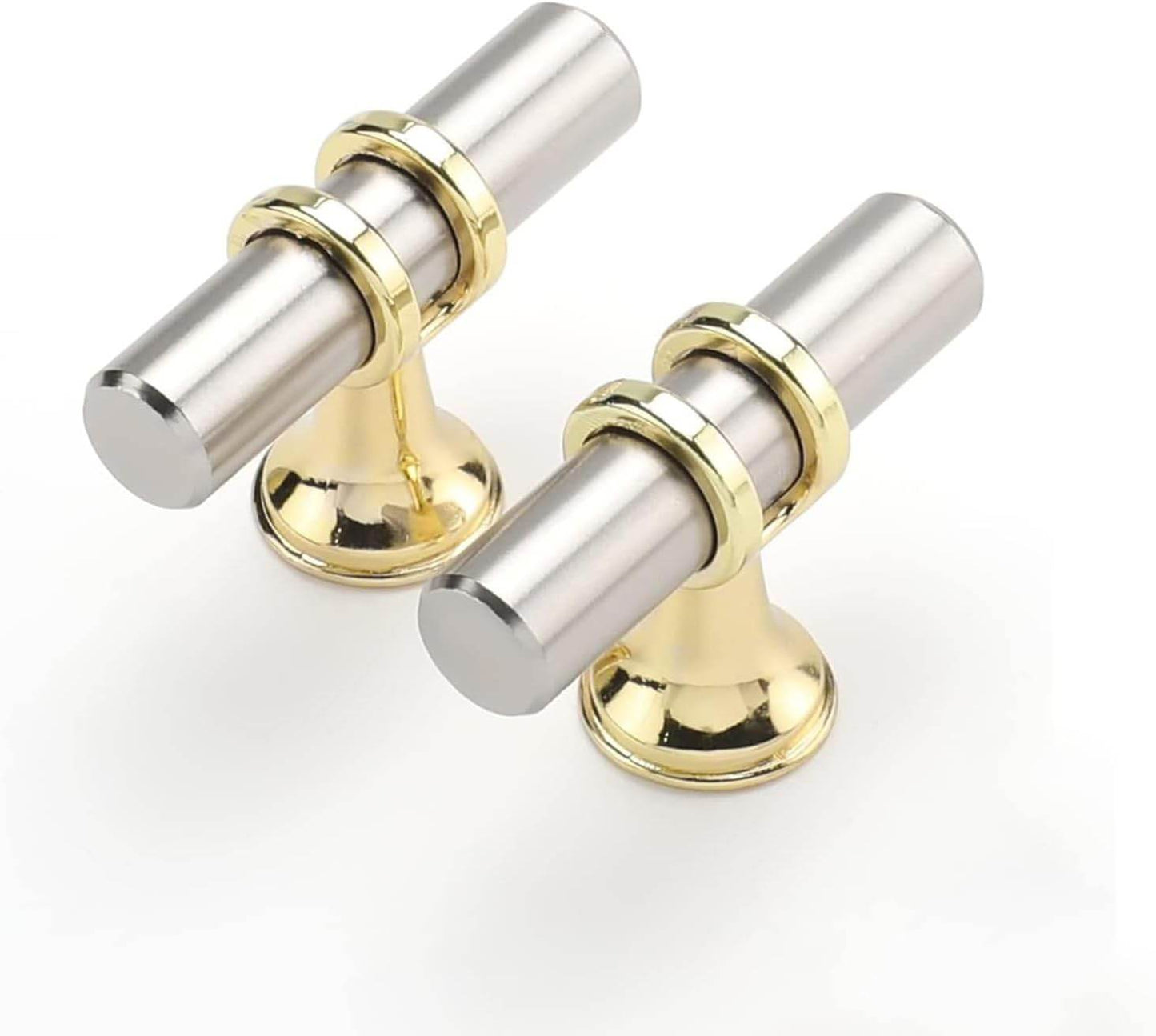RAVINTE Cabinet Knobs Cabinet Kitchen Handles with Backplate Hardware Single Hole Pulls T Bar Pulls