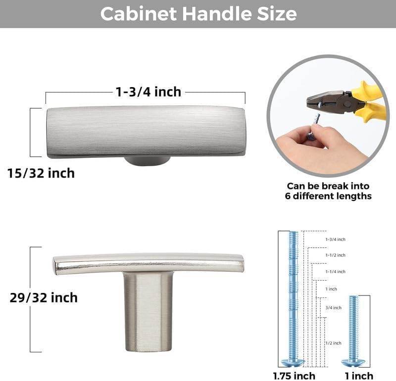 RAVINTE Gold T Bar Cabinet Knobs Kitchen Pulls for Drawer Dresser Hardware