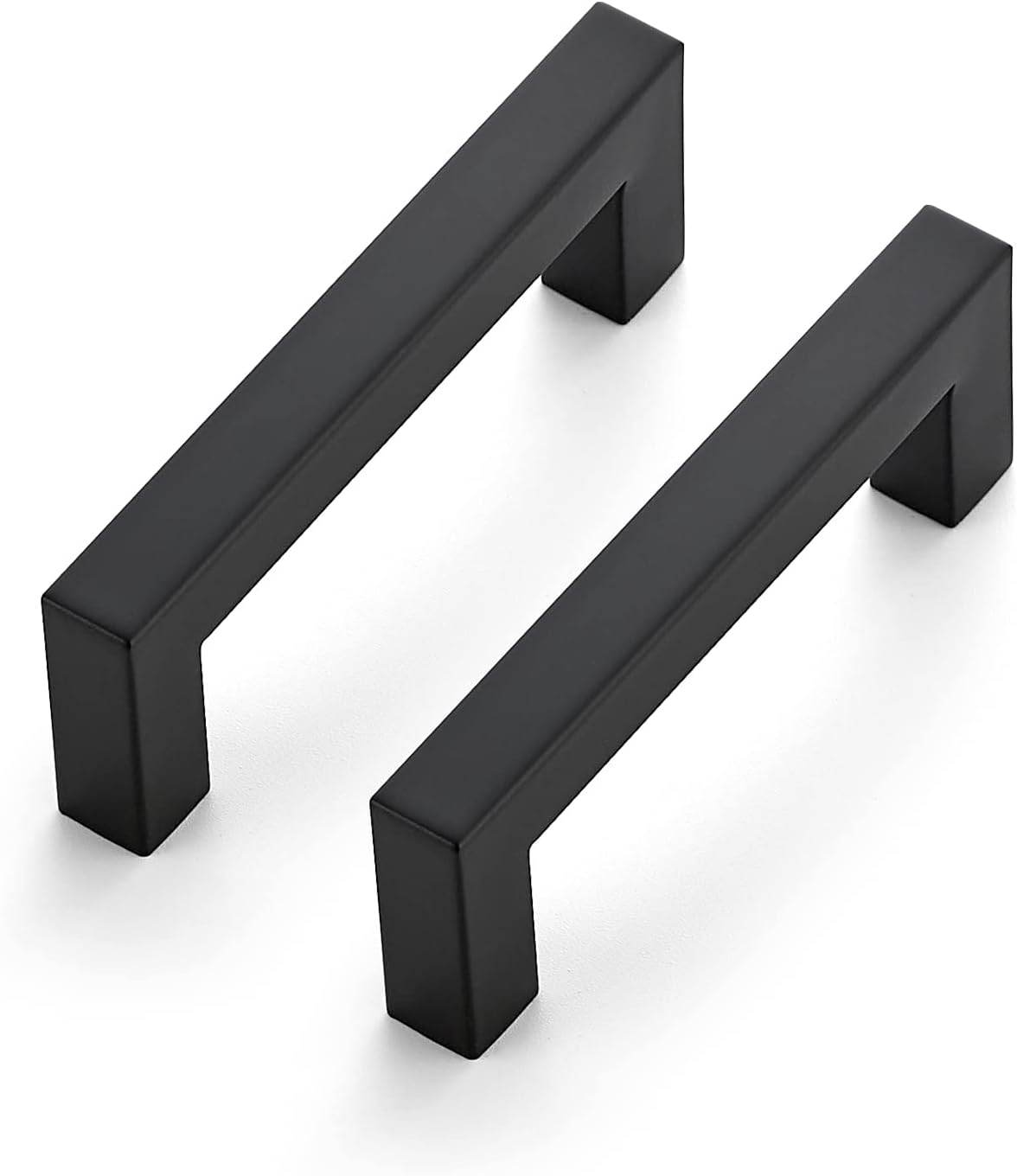 Ravinte 3 Inch Square Matte Black Cabinet Handles for Kitchen Drawers and Cabinets
