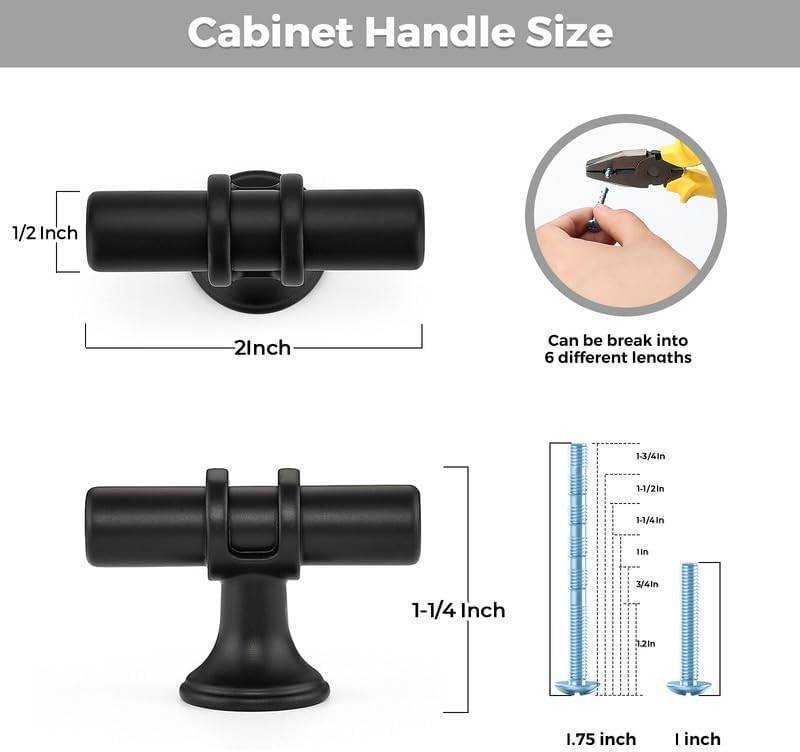 RAVINTE Gold T Bar Cabinet Knobs Kitchen Pulls for Drawer Dresser Hardware
