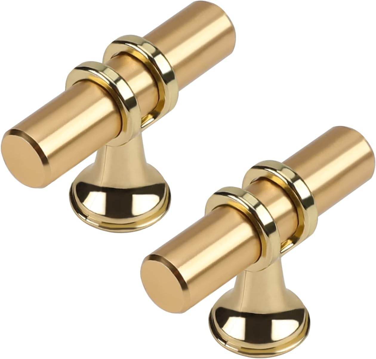 RAVINTE Cabinet Knobs Cabinet Kitchen Handles with Backplate Hardware Single Hole Pulls T Bar Pulls