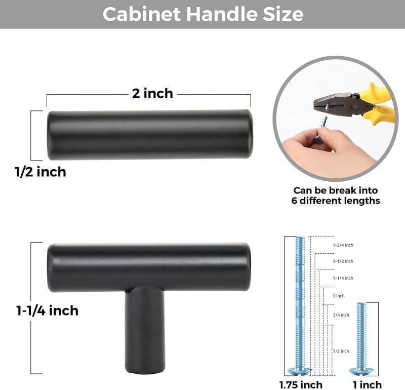 RAVINTE Gold T Bar Cabinet Knobs Kitchen Pulls for Drawer Dresser Hardware