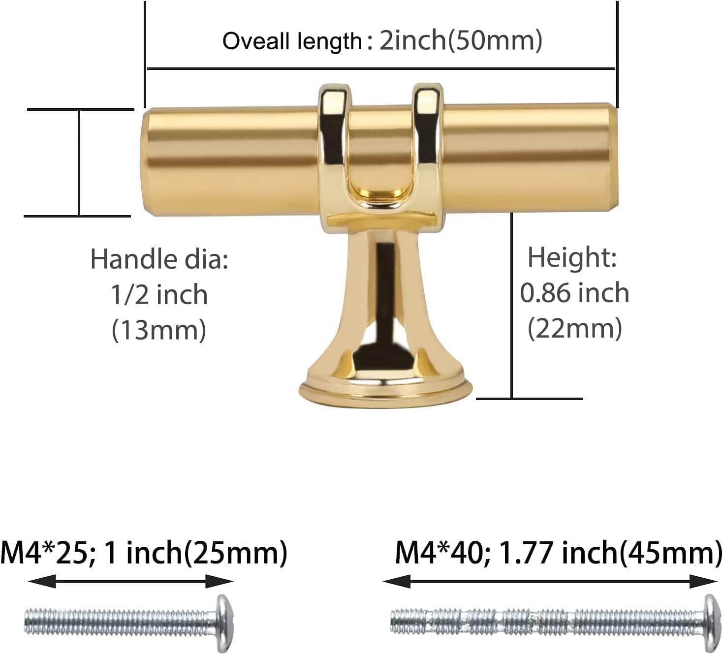 RAVINTE Cabinet Knobs Cabinet Kitchen Handles with Backplate Hardware Single Hole Pulls T Bar Pulls