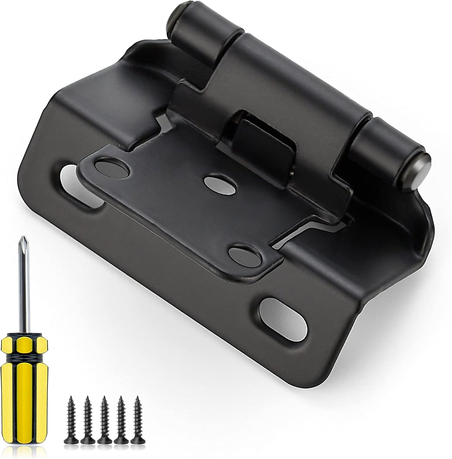 Ravinte Cabinet Door Hinges Kitchen Black Semi-Concealed Hardware