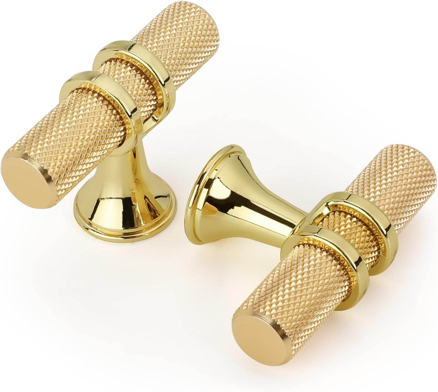 RAVINTE Cabinet Knobs Cabinet Kitchen Handles with Backplate Hardware Single Hole Pulls T Bar Pulls