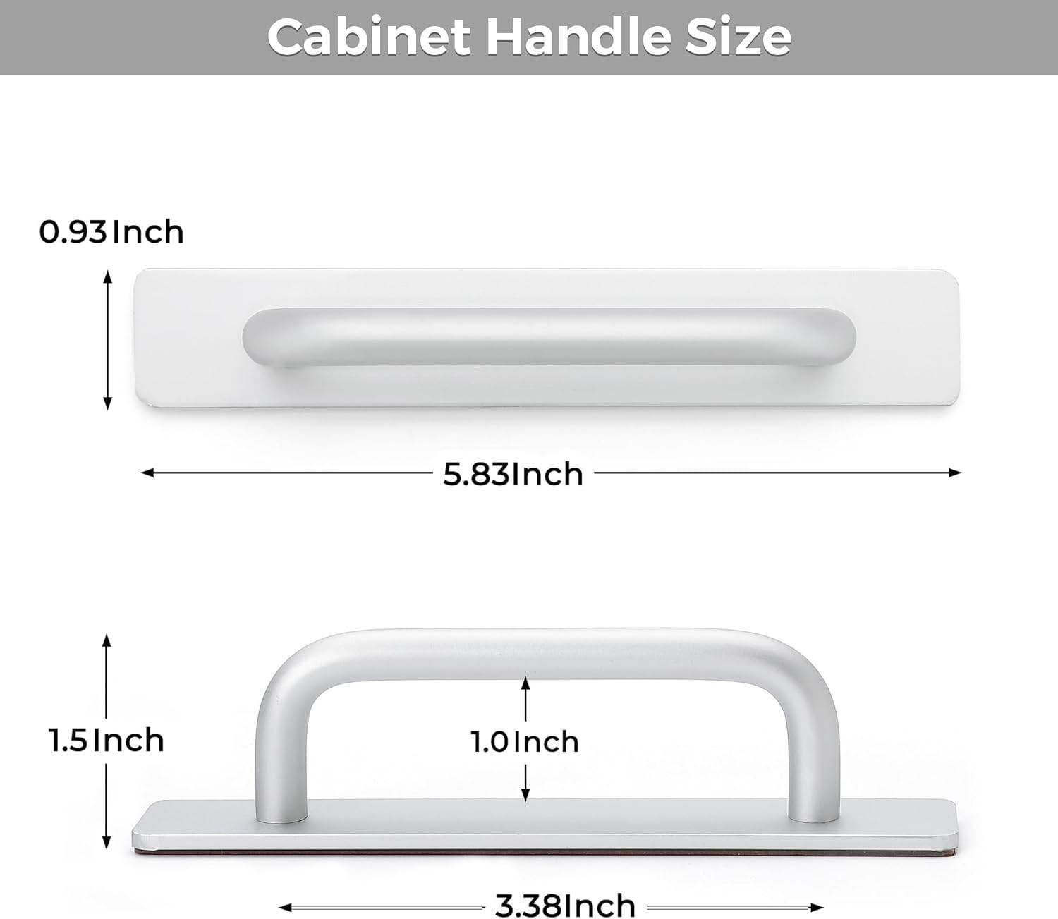 Ravinte Gold Drawer Pulls with Backplate Stick on Cabinet Handles
