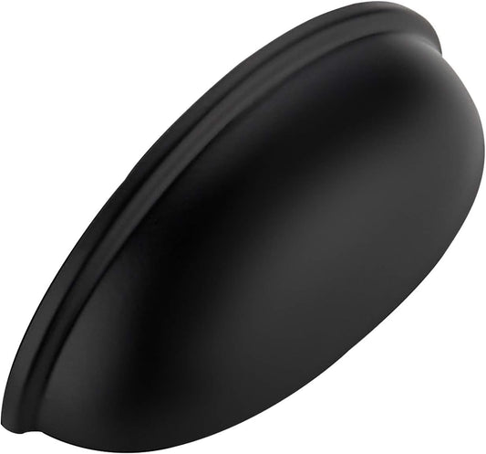 Ravinte Cup Drawer Pulls Flat Black Cabinet Bin Pulls Kitchen Hardware