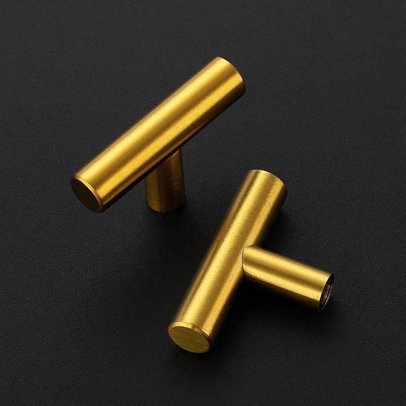 RAVINTE Gold T Bar Cabinet Knobs Kitchen Pulls for Drawer Dresser Hardware
