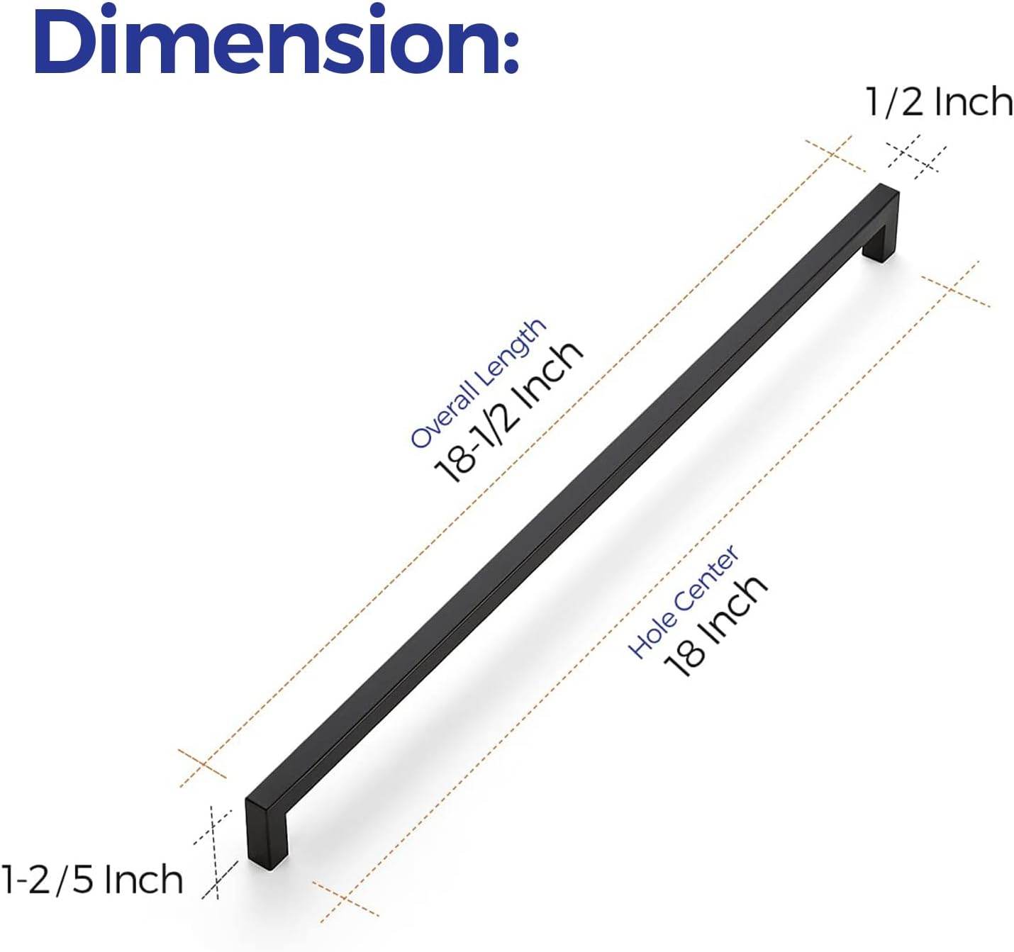Ravinte 3 Inch Square Matte Black Cabinet Handles for Kitchen Drawers and Cabinets