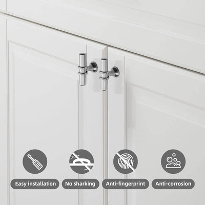 RAVINTE Cabinet Knobs Cabinet Kitchen Handles with Backplate Hardware Single Hole Pulls T Bar Pulls