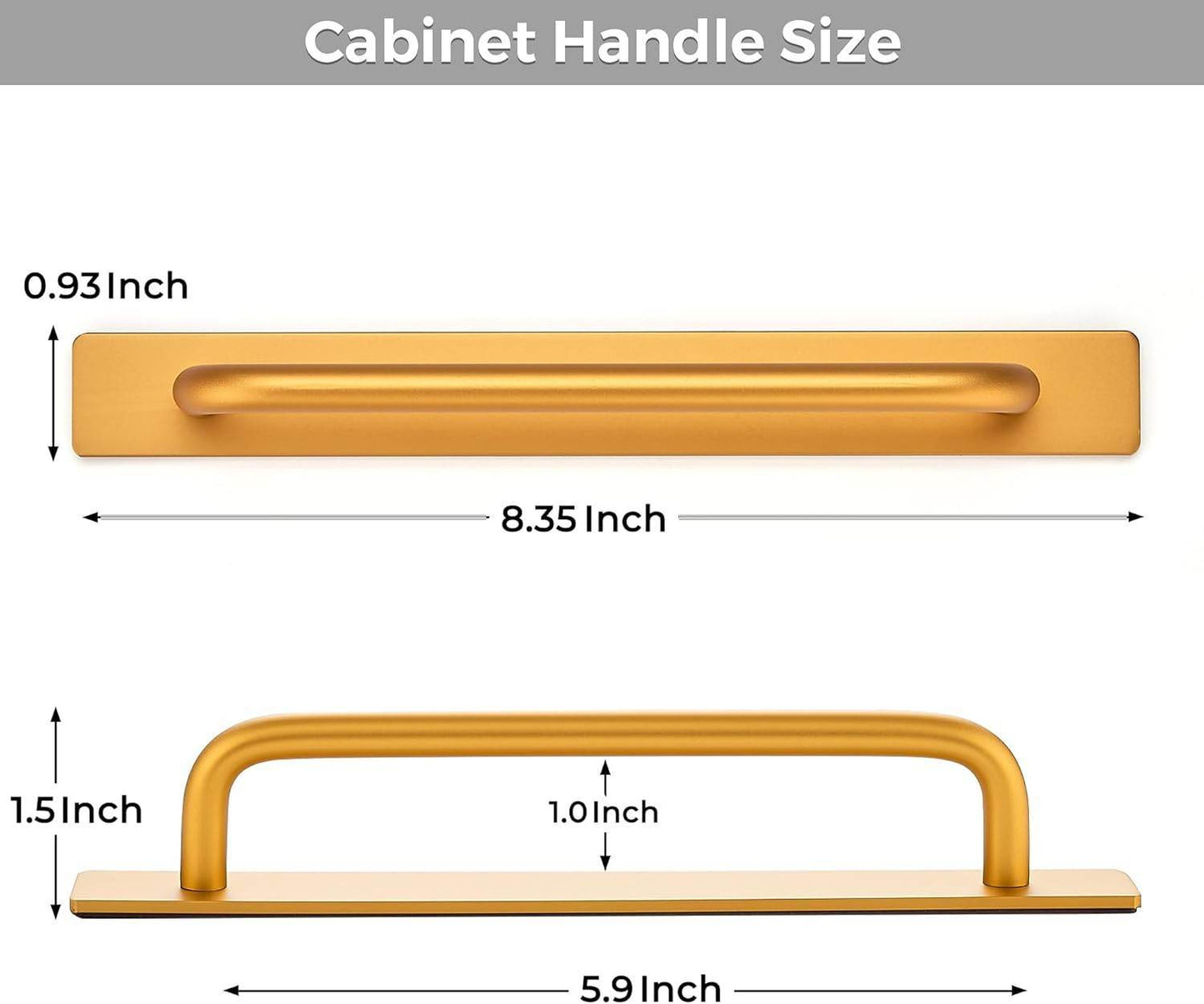 Ravinte Drawer Pulls with Backplate Stick on Cabinet Handles