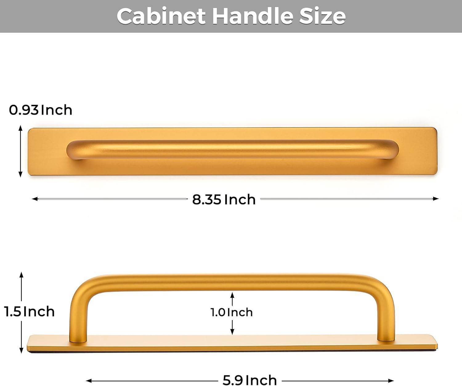 Ravinte Drawer Pulls with Backplate Stick on Cabinet Handles