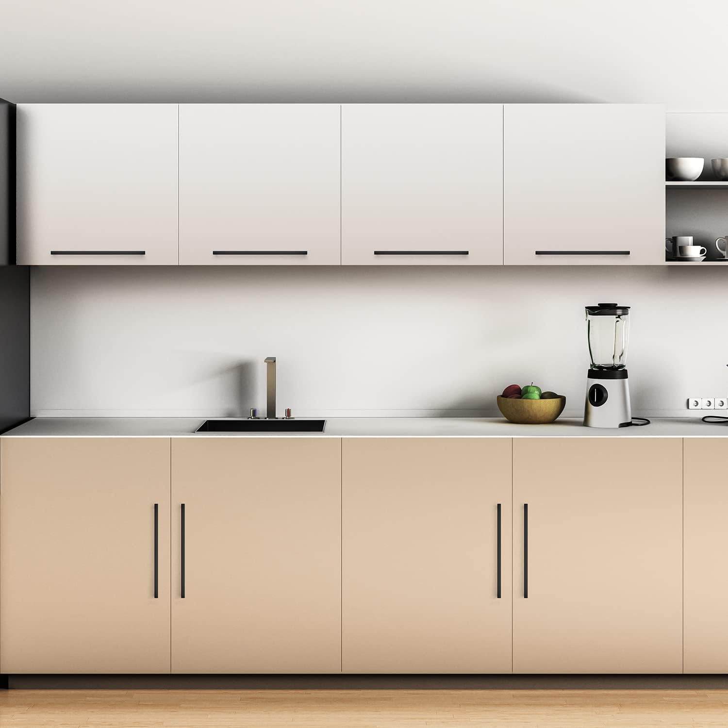 Ravinte 3 Inch Square Matte Black Cabinet Handles for Kitchen Drawers and Cabinets