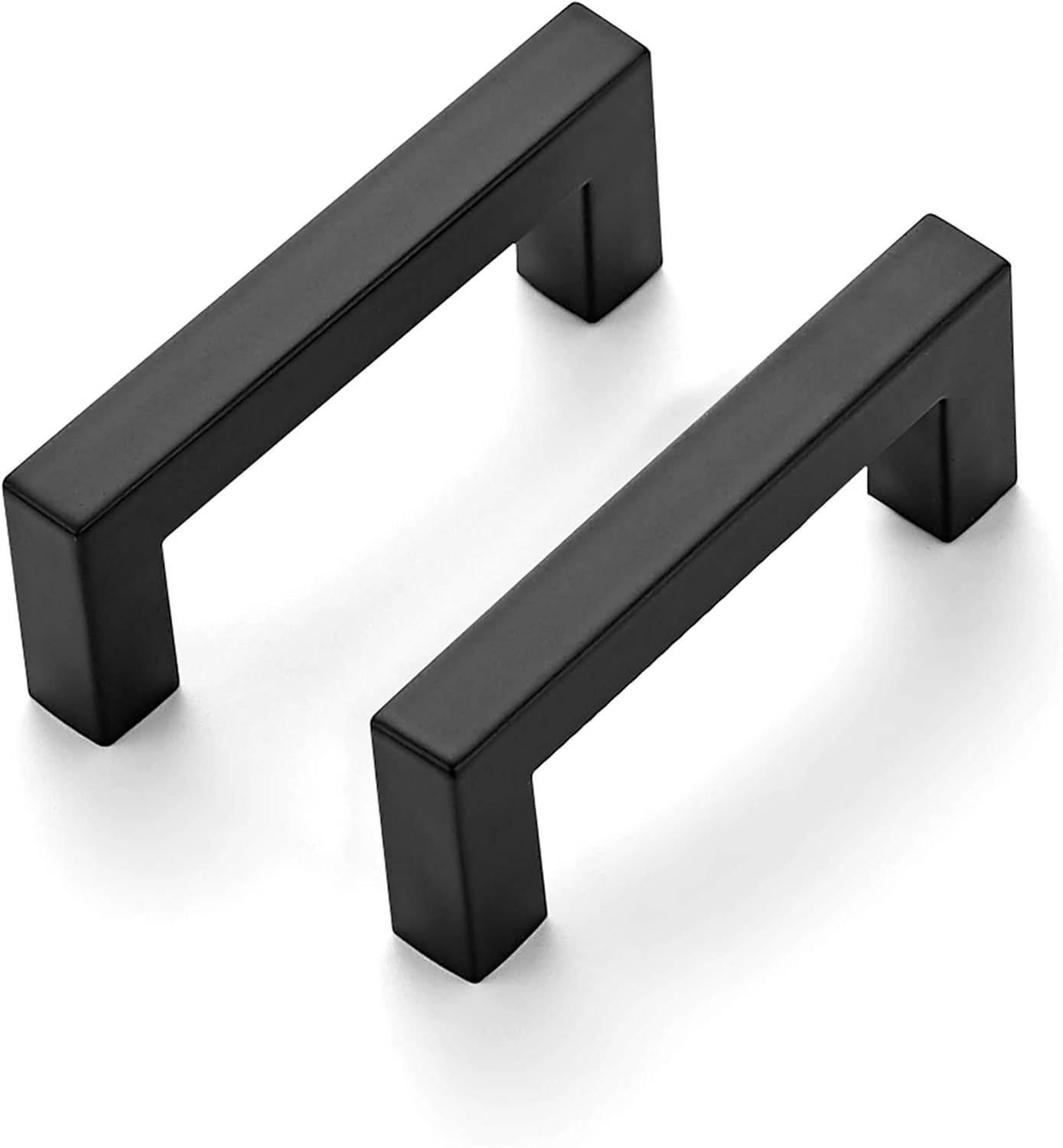 Ravinte 3 Inch Square Matte Black Cabinet Handles for Kitchen Drawers and Cabinets