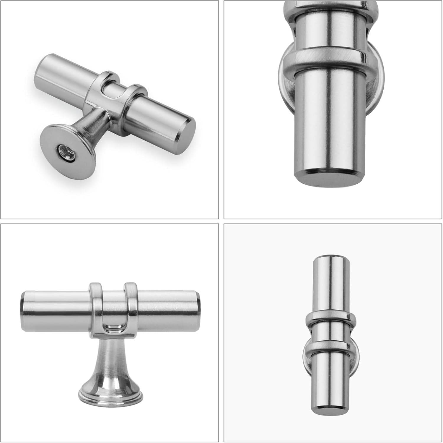 RAVINTE Cabinet Knobs Cabinet Kitchen Handles with Backplate Hardware Single Hole Pulls T Bar Pulls