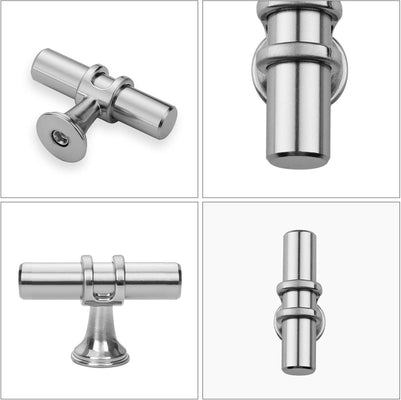 RAVINTE Cabinet Knobs Cabinet Kitchen Handles with Backplate Hardware Single Hole Pulls T Bar Pulls