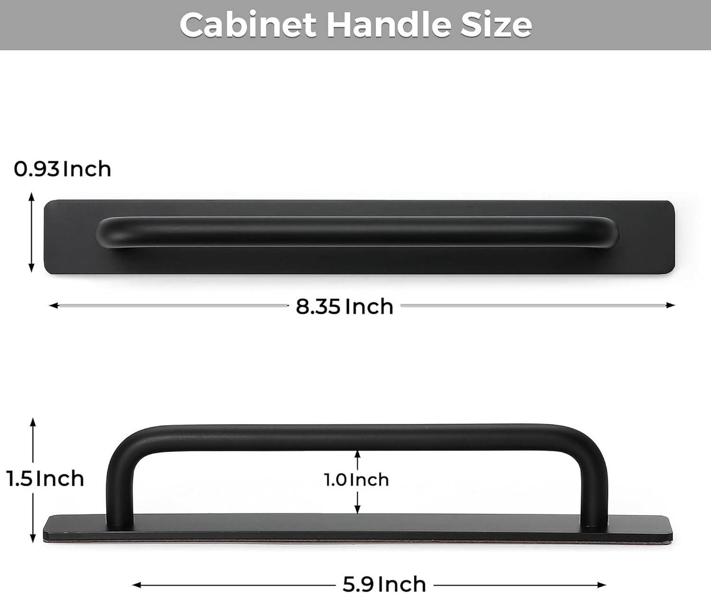 Ravinte Gold Drawer Pulls with Backplate Stick on Cabinet Handles