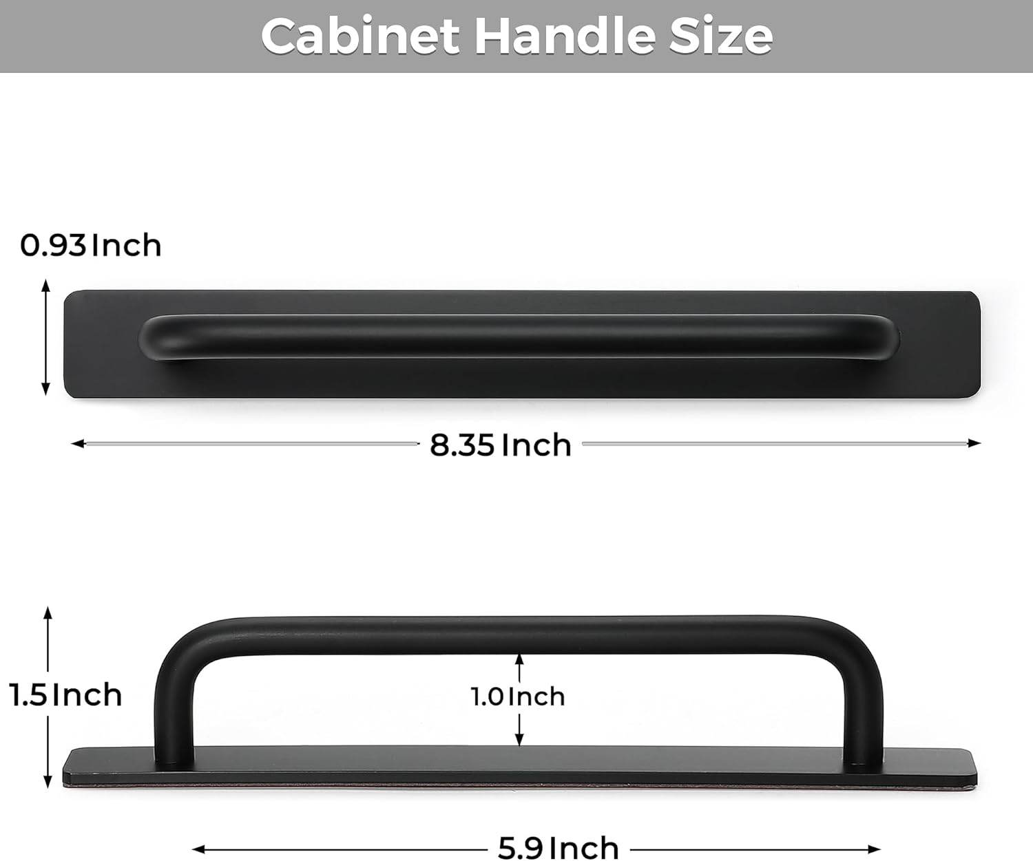 Ravinte Gold Drawer Pulls with Backplate Stick on Cabinet Handles