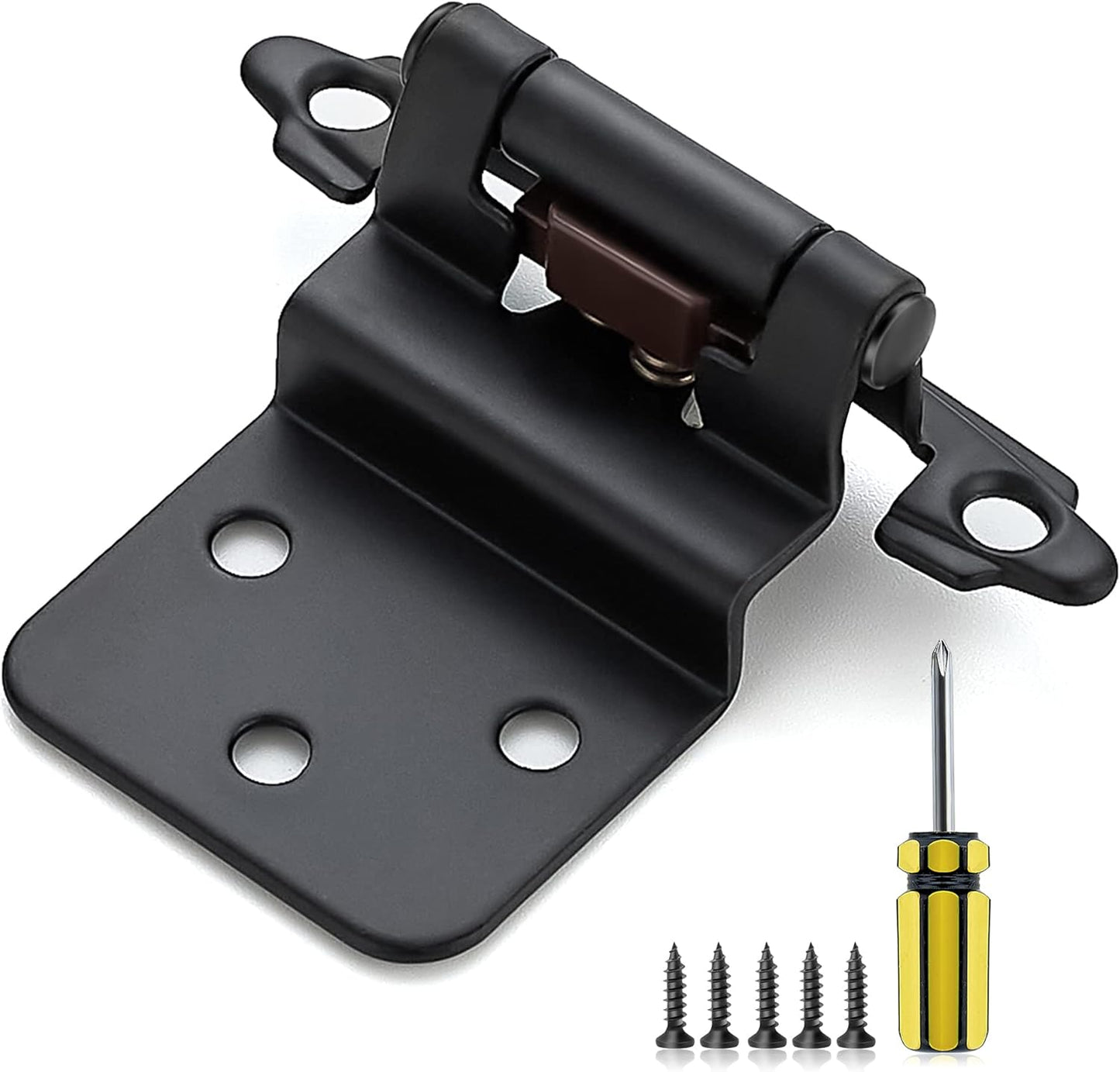 Ravinte Cabinet Door Hinges Kitchen Black Semi-Concealed Hardware