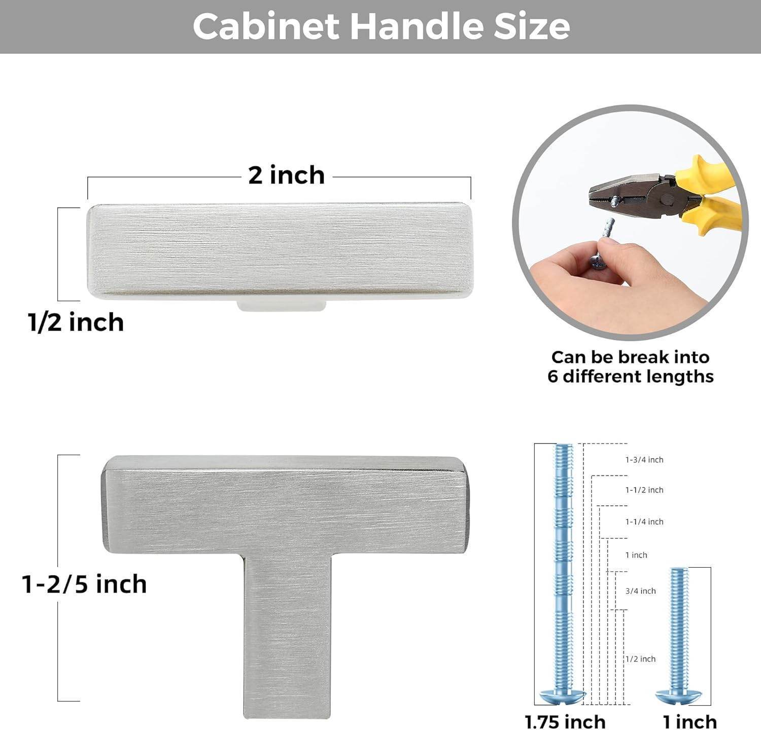 RAVINTE Gold T Bar Cabinet Knobs Kitchen Pulls for Drawer Dresser Hardware