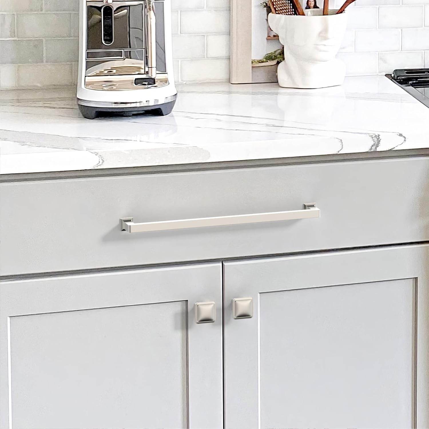 Ravinte Brushed Nickel Cabinet Knobs Kitchen Cabinet Drawer Hardware
